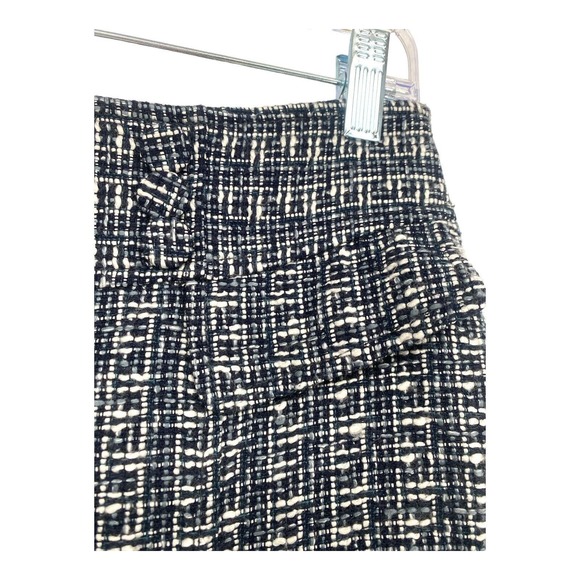 Ann Taylor Black White‎ Tweed Cotton Blend Lined Skirt Size 2 - Picture 4 of 8